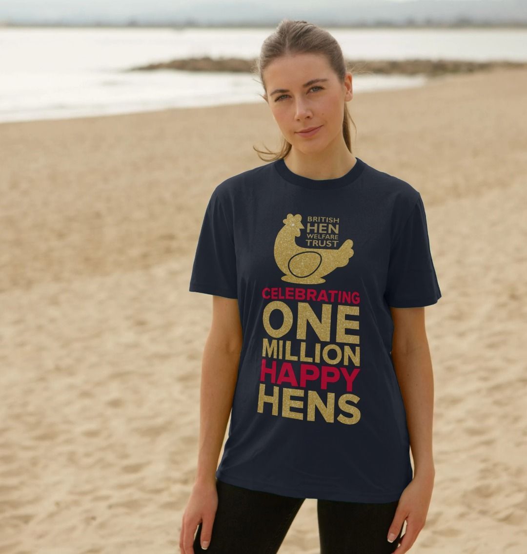 Unisex Celebrating One Million Happy Hens T-Shirt in Navy