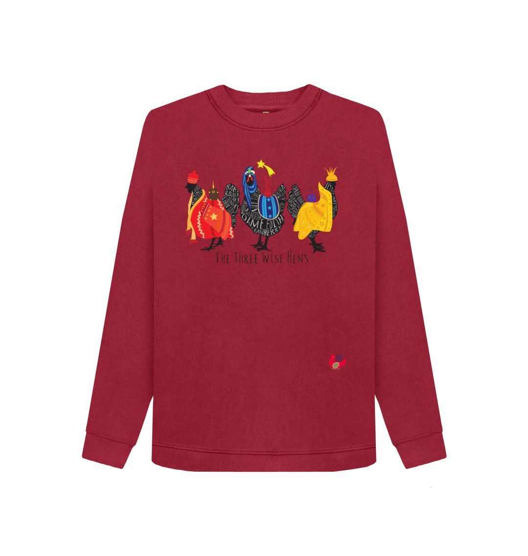 Cherry Women's Sweatshirt - Bob Mortimer Three Wise Hens