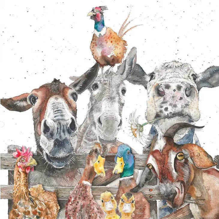Animoo Art Farmyard Greeting Card