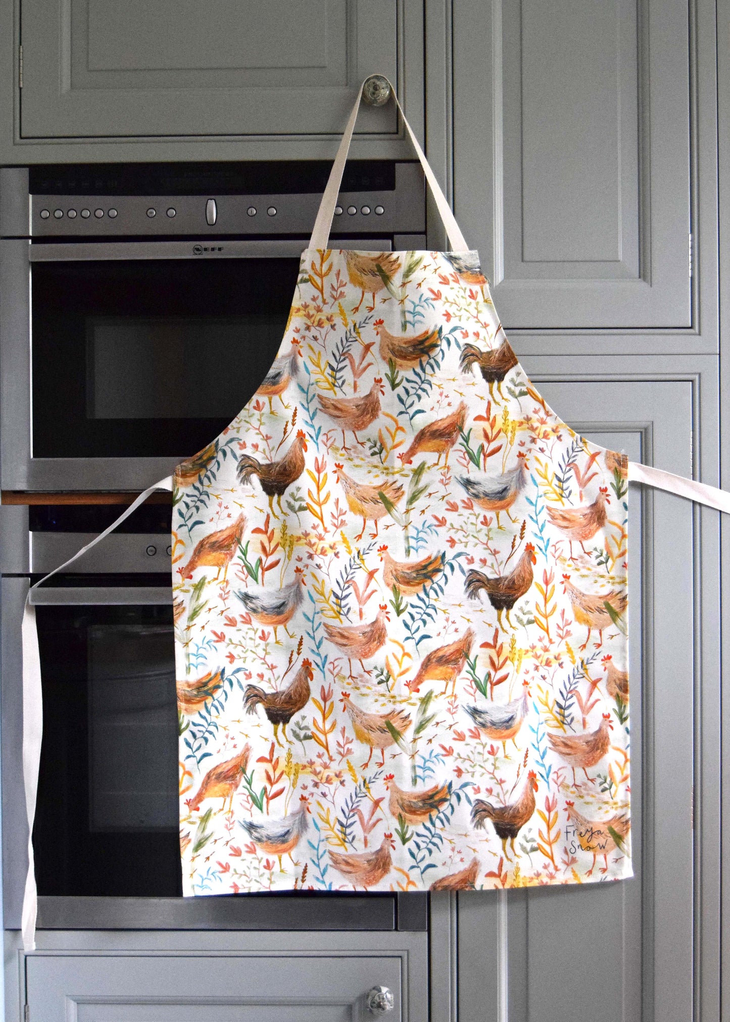 Freya Snow Adult Country Chickens Apron