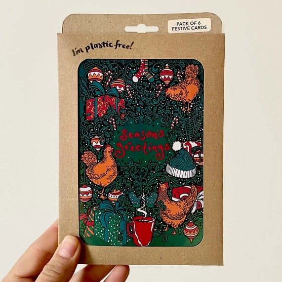 Flight & Fancy Pack of 6 Home and Pet Illustrated Christmas Cards