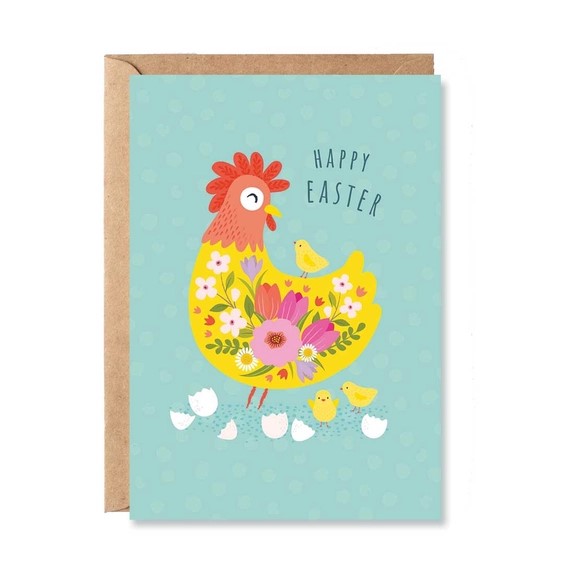Klara Hawkins Happy Easter Colourful Hen