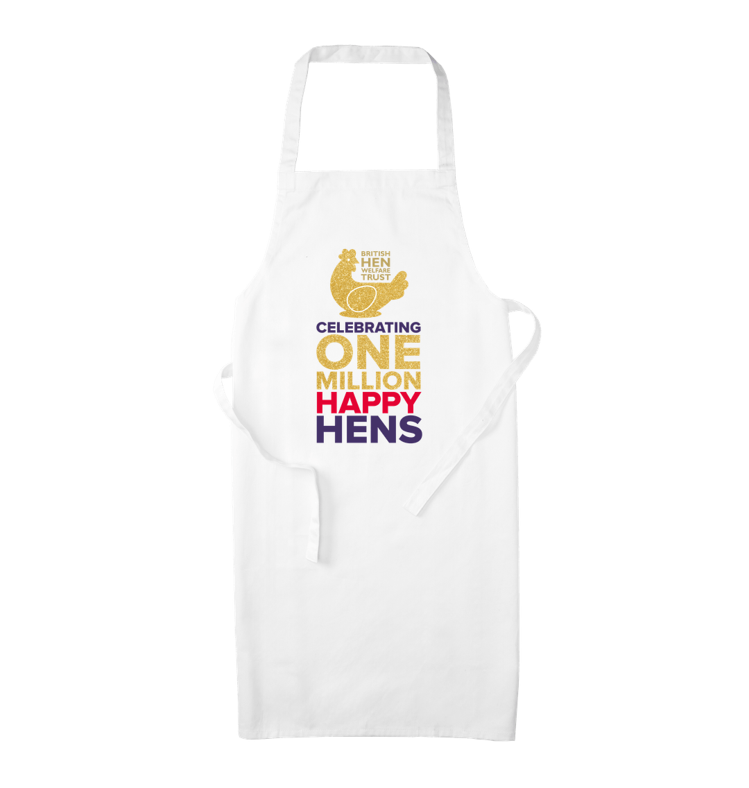 White Celebrating One Million Happy Hens Apron
