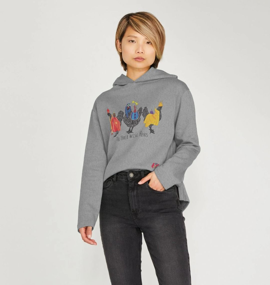Women's Hoodie- Bob Mortimer Three Wise Hens