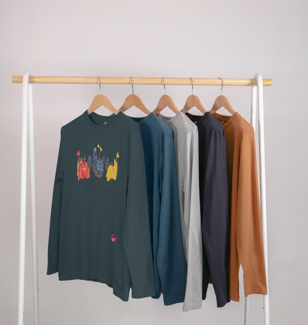Men's Long Sleeve T-Shirt - Bob Mortimer Three Wise Hens