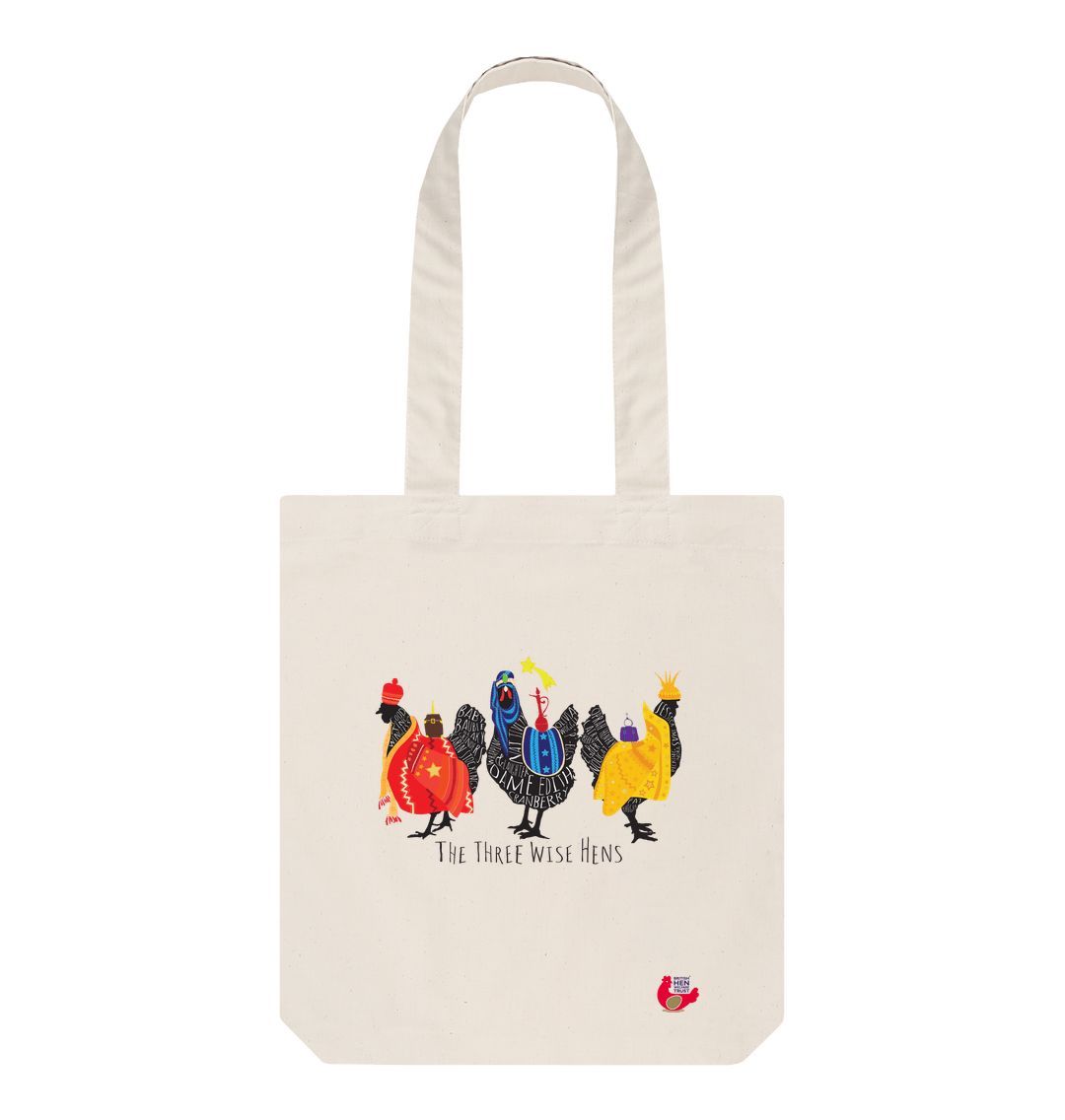 Natural Tote Bag - Bob Mortimer Three Wise Hens