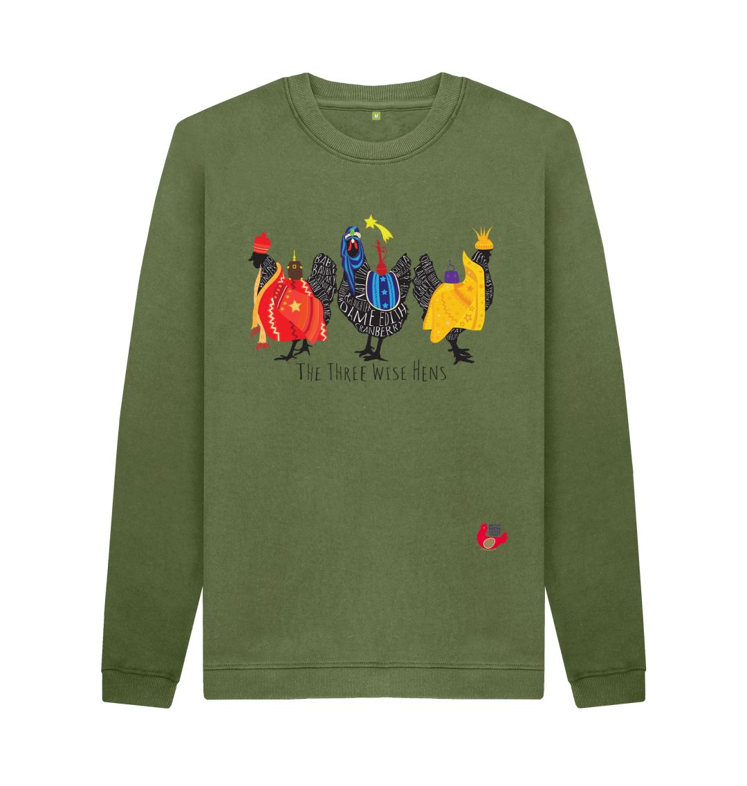 Khaki Men's Sweatshirt- Bob Mortimer Three Wise Hens