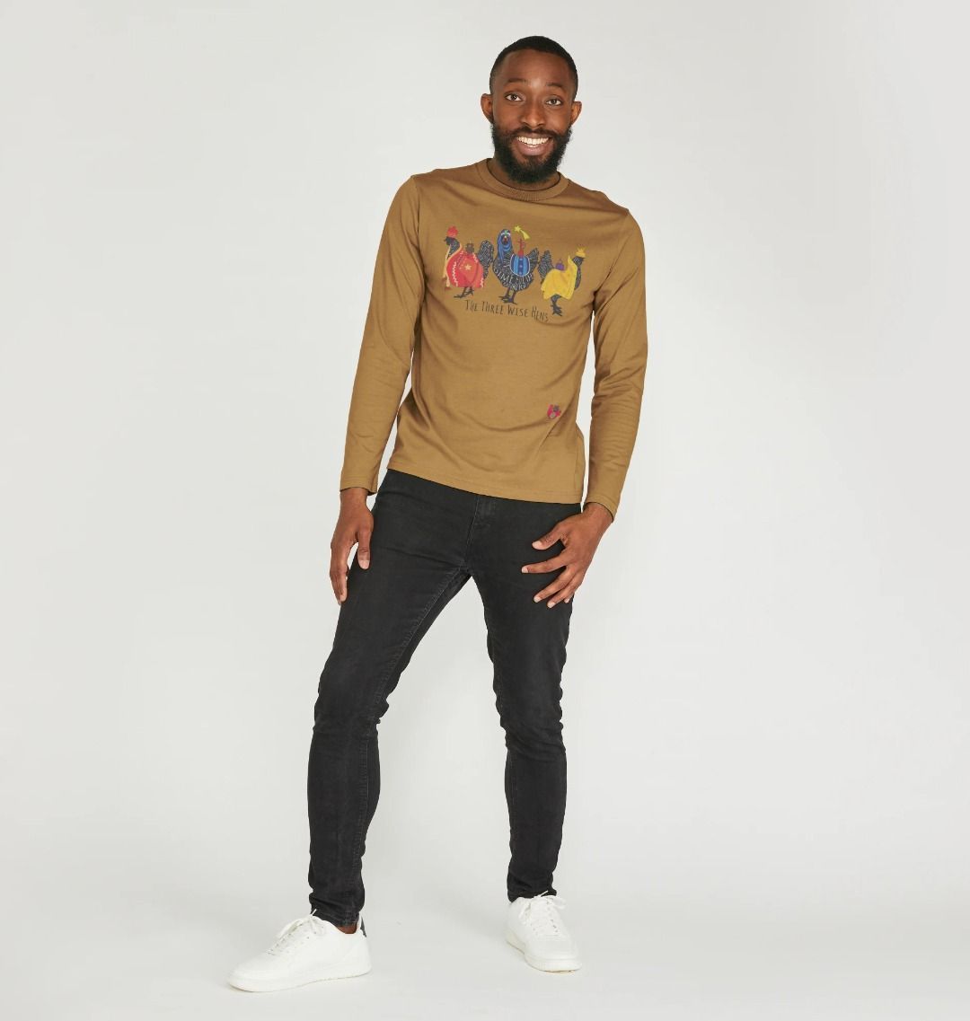 Men's Long Sleeve T-Shirt - Bob Mortimer Three Wise Hens