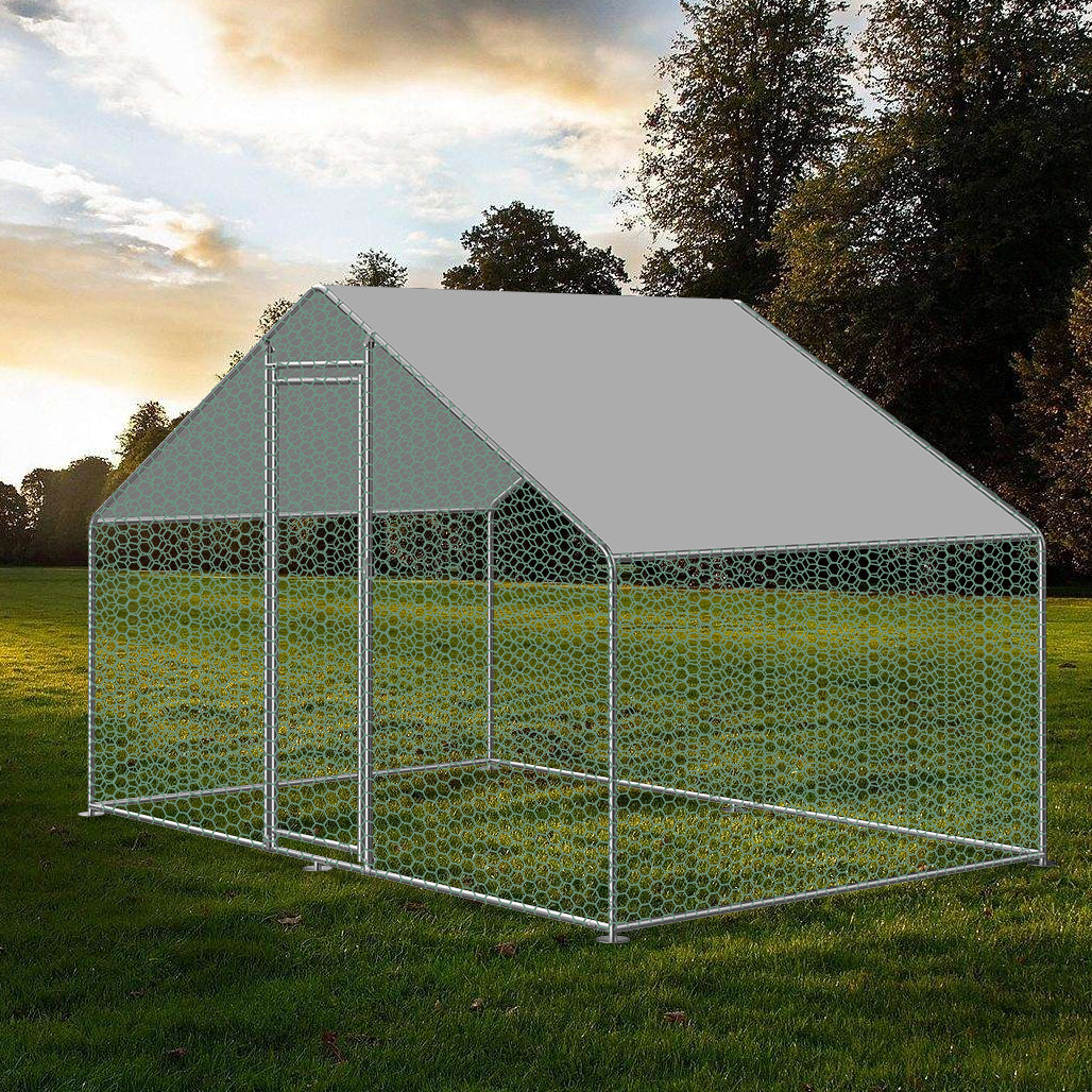 The Chicken House Company Metal Chicken Run - 4m x 2m 25mm frame