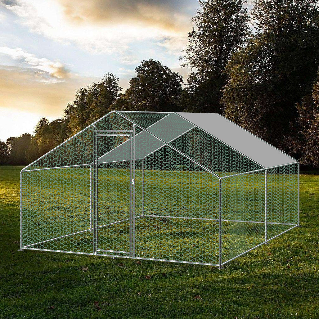 The Chicken House Company Metal Chicken Run - 4m x 3m 25mm frame