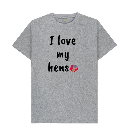 Athletic Grey I Love My Hens Unisex T-shirt