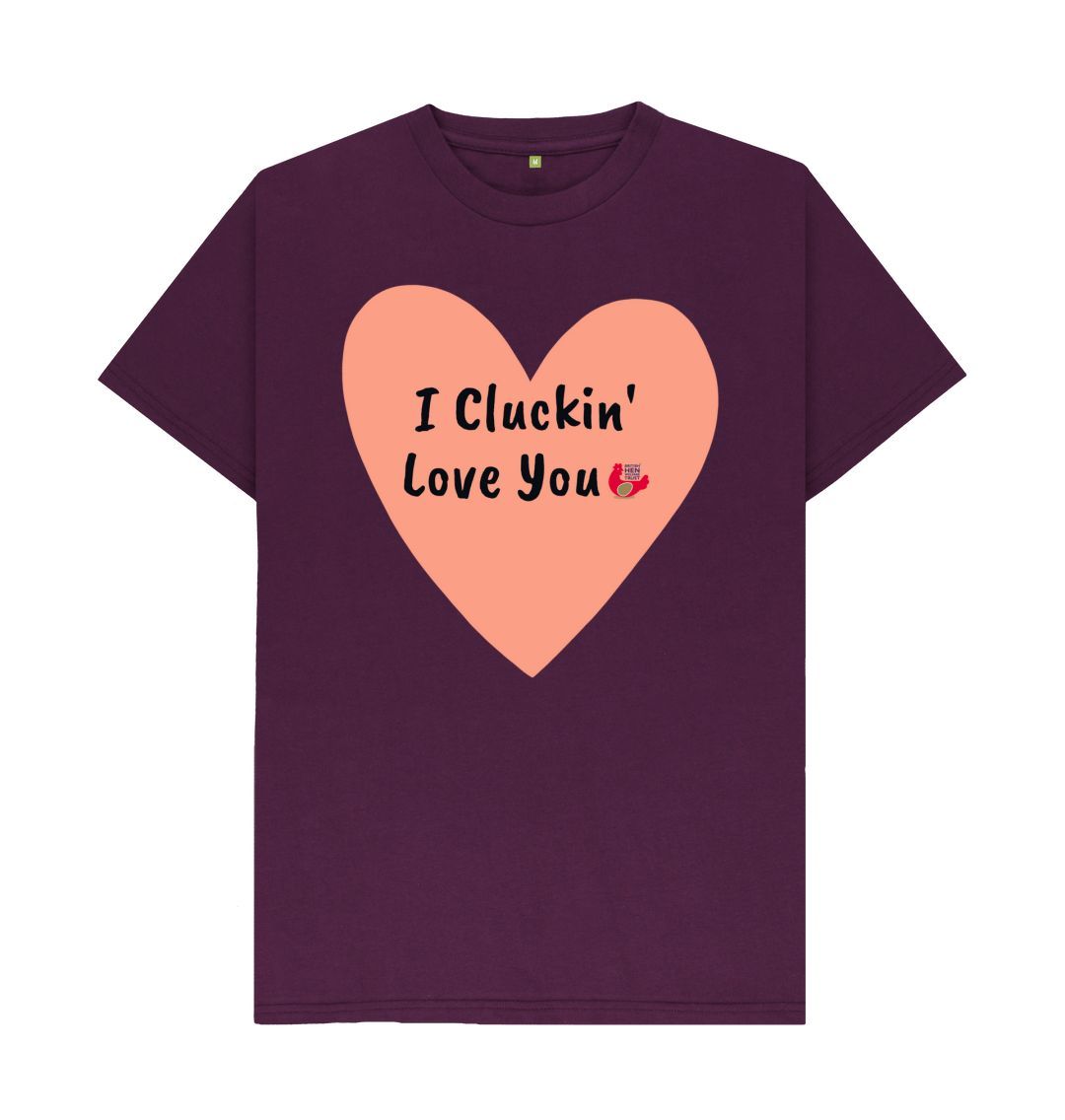 Purple I Cluckin' Love You Unisex T-Shirt