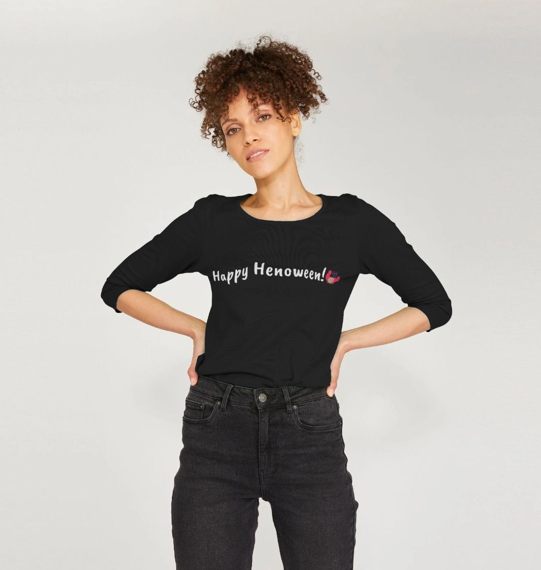 Happy Henoween! Women's 3\/4 Length Sleeve T-Shirt