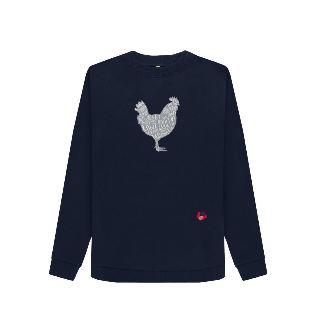 Navy Blue Bob Mortimer Grey Hen Women's Sweater