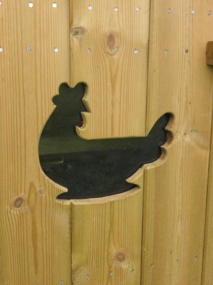 hen house chicken shaped window