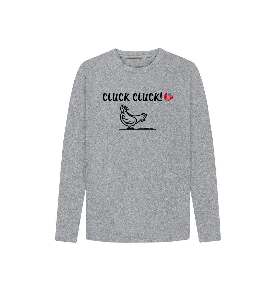 Athletic Grey CLUCK CLUCK! Kids Unisex Long Sleeve T-Shirt