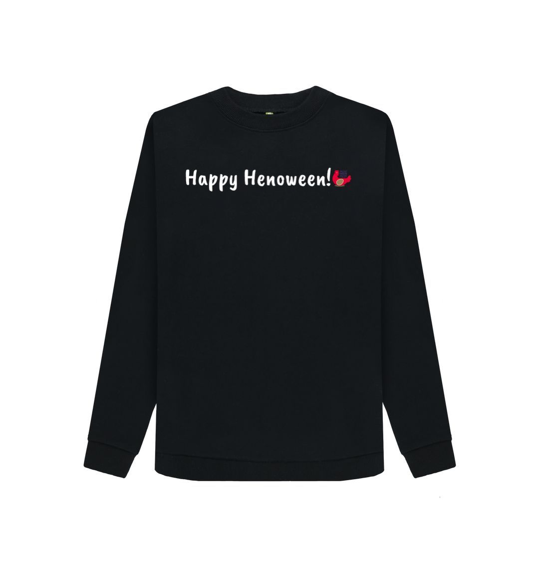 Black Happy Henoween! Women's Crew Neck Jumper
