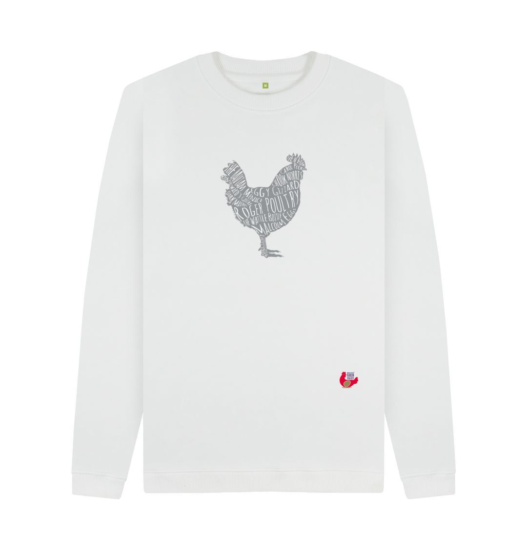 White Bob Mortimer Grey Hen Men's Sweater