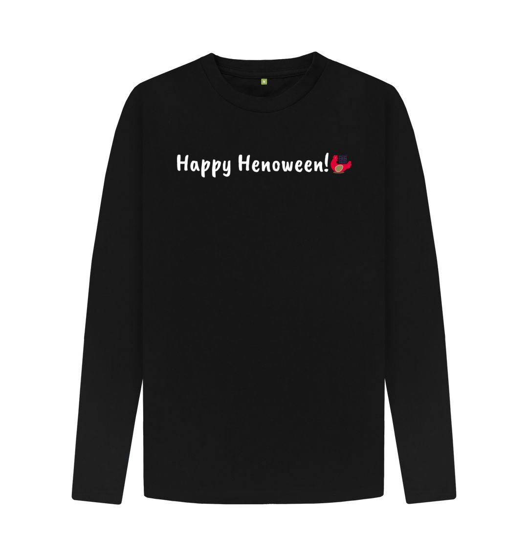Black Happy Henoween! Men's Long Sleeve T-Shirt