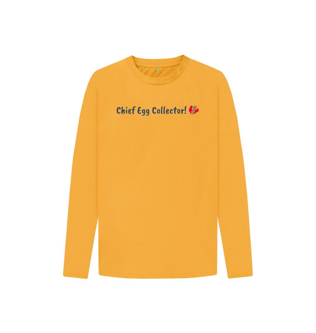 Mustard Chief Egg Collector! Kids Unisex Long Sleeve T-Shirt