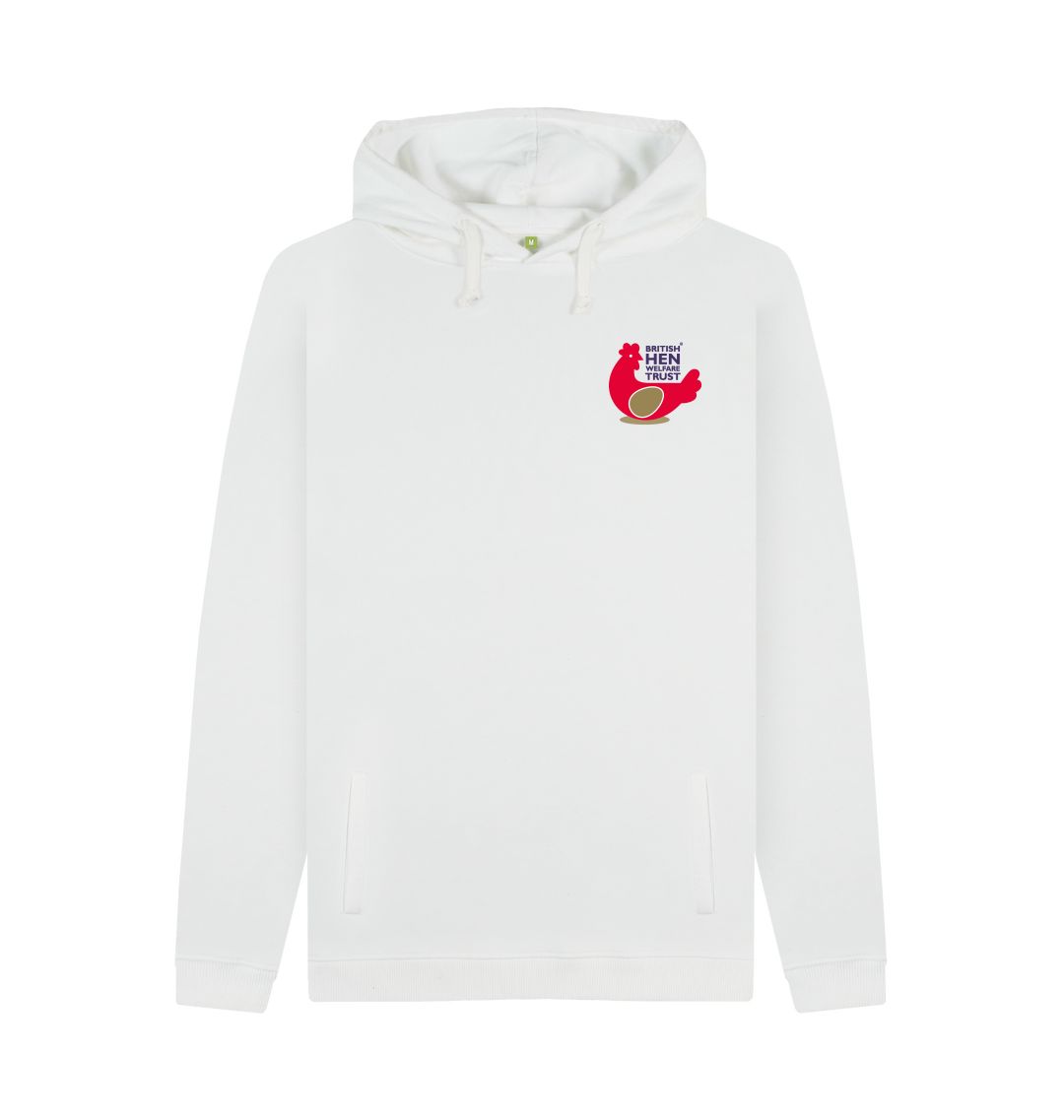 White Mens Hoodie Logo (Small)