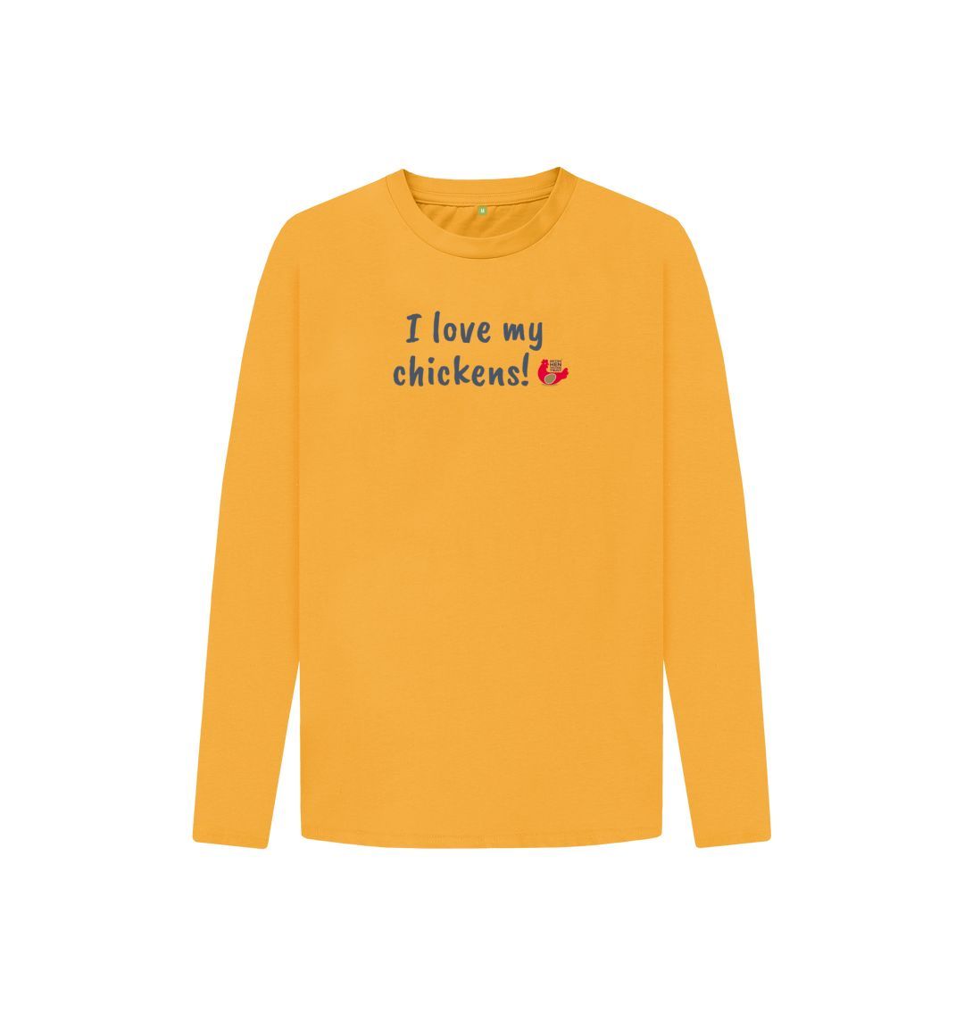 Mustard I love my chickens! Kids Unisex Long Sleeve T-Shirt