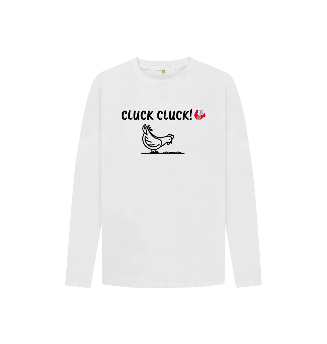 White CLUCK CLUCK! Kids Unisex Long Sleeve T-Shirt