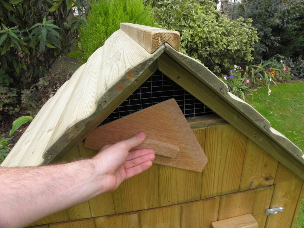 ventilation hatch on peckingham palace hen house