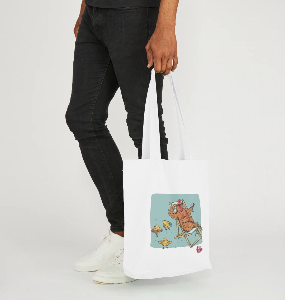 Hen Sunbathing Beach Tote Bag
