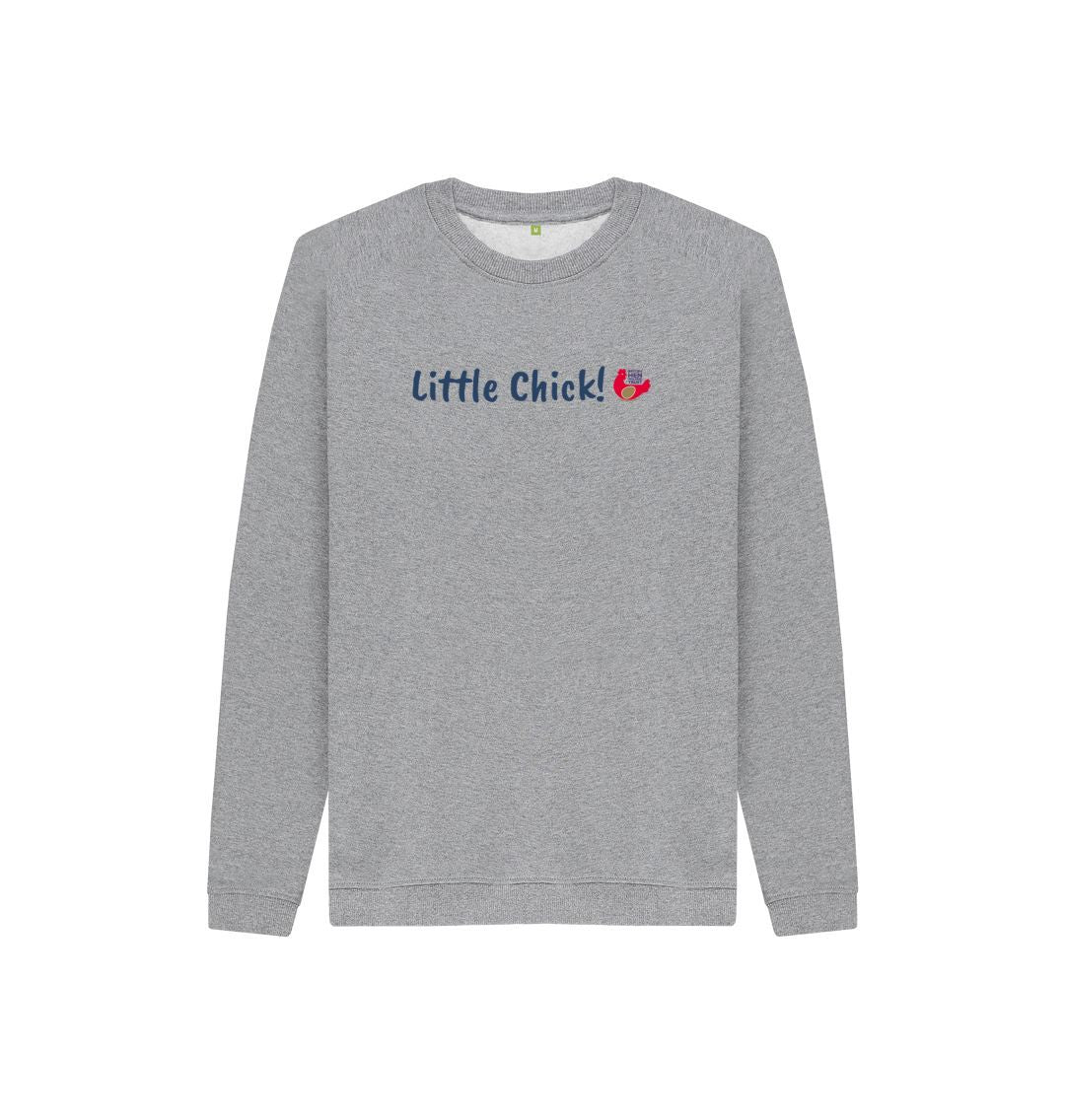 Athletic Grey Little Chick! Kids Unisex Jumper