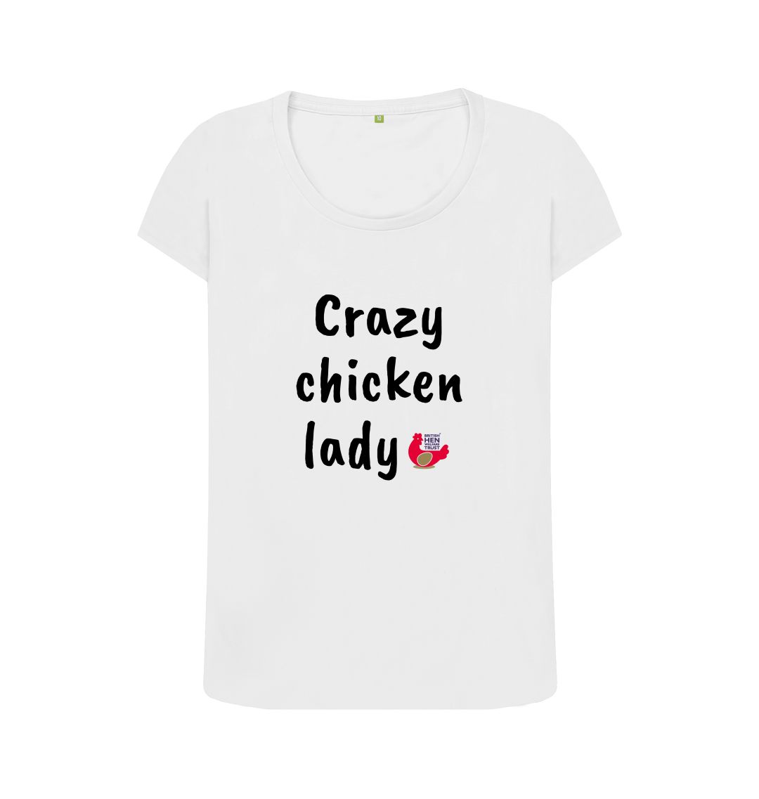 White Crazy chicken lady Top