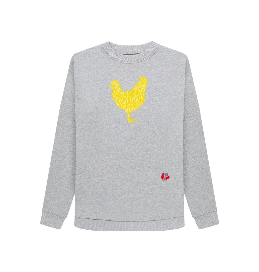 Light Heather Bob Mortimer Yellow Hen Women's Sweater