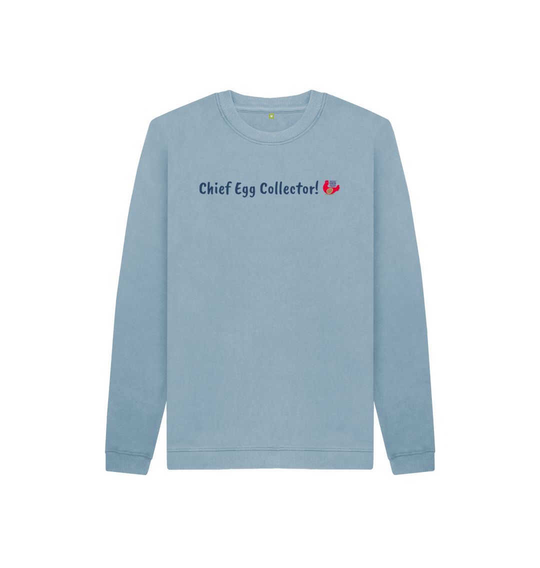 Stone Blue Chief Egg Collector! Kids Unisex Jumper