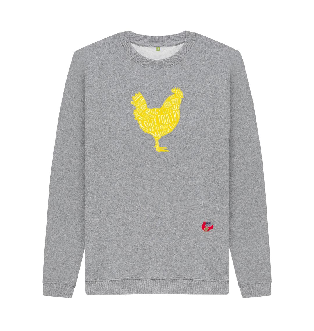Light Heather Bob Mortimer Yellow Hen Men's Sweater
