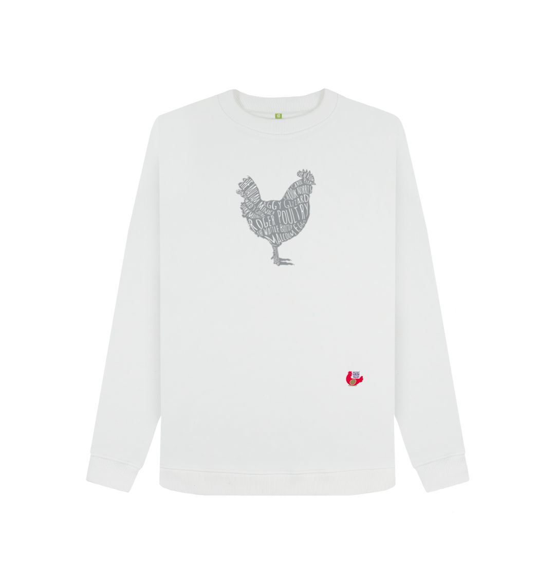 White Bob Mortimer Grey Hen Women's Sweater