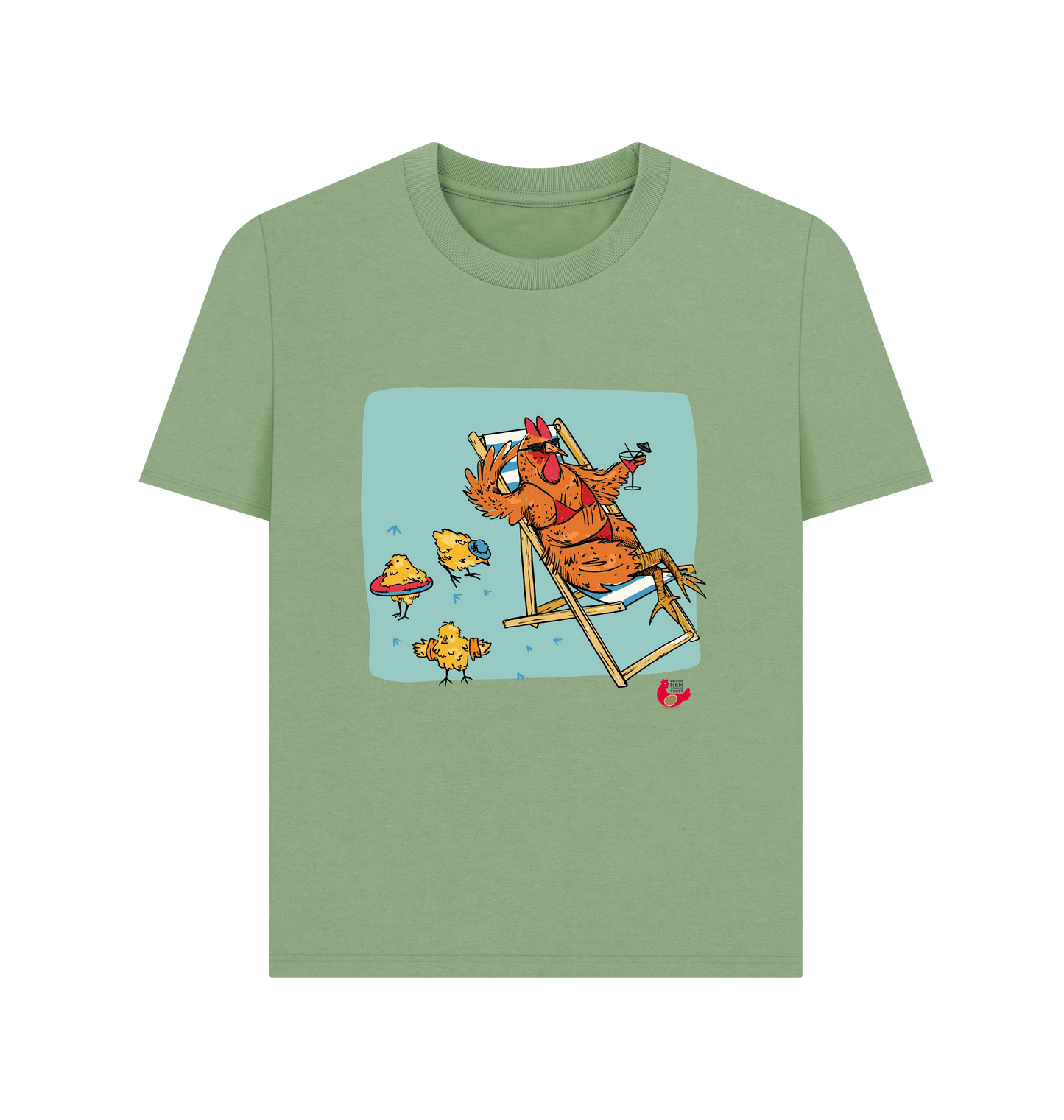 Sage Printed T-shirt Front