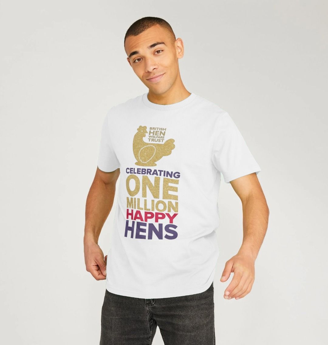 Unisex Celebrating One Million Happy Hens T-Shirt in White