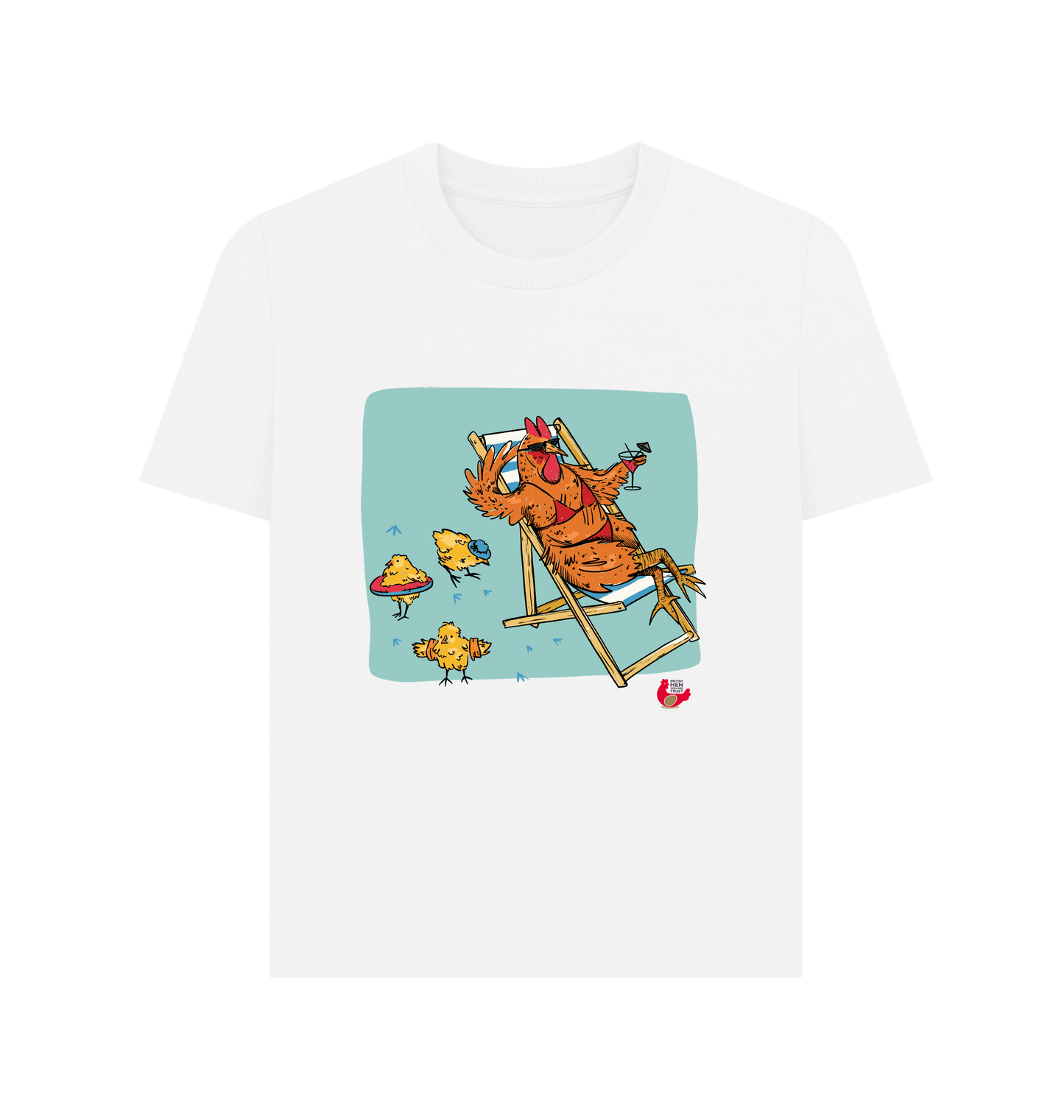 White Printed T-shirt Front