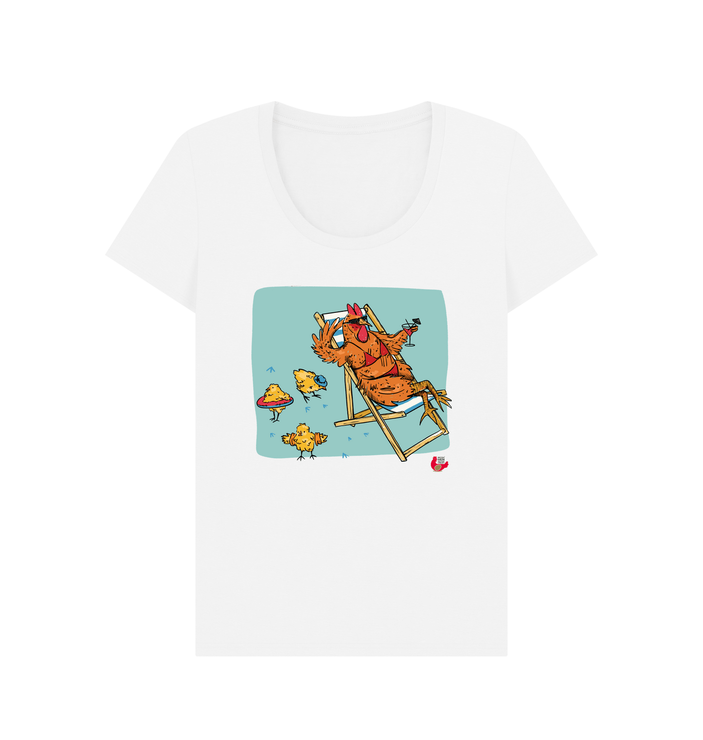 White Printed T-shirt Front