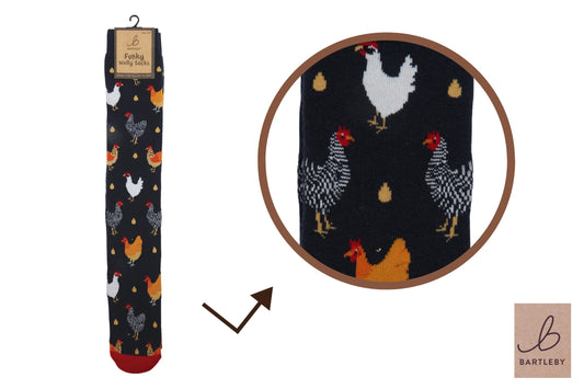 Bartleby Funky Chicken Welly Socks