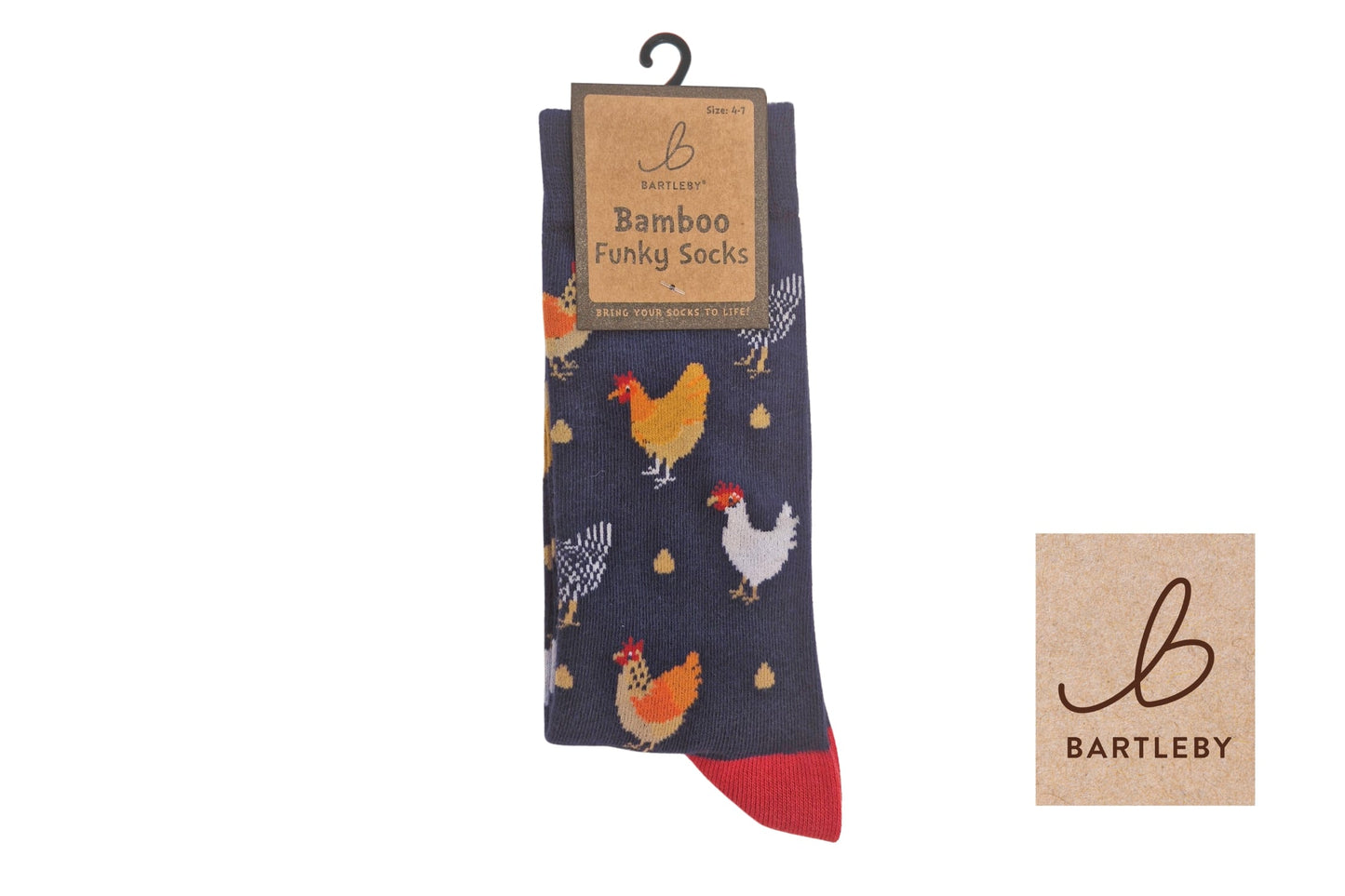 Bartleby Funky Chicken Bamboo Socks