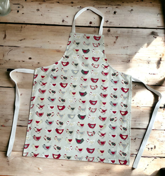 Henmade For You Cotton Adult Aprons - Little Chickens Design