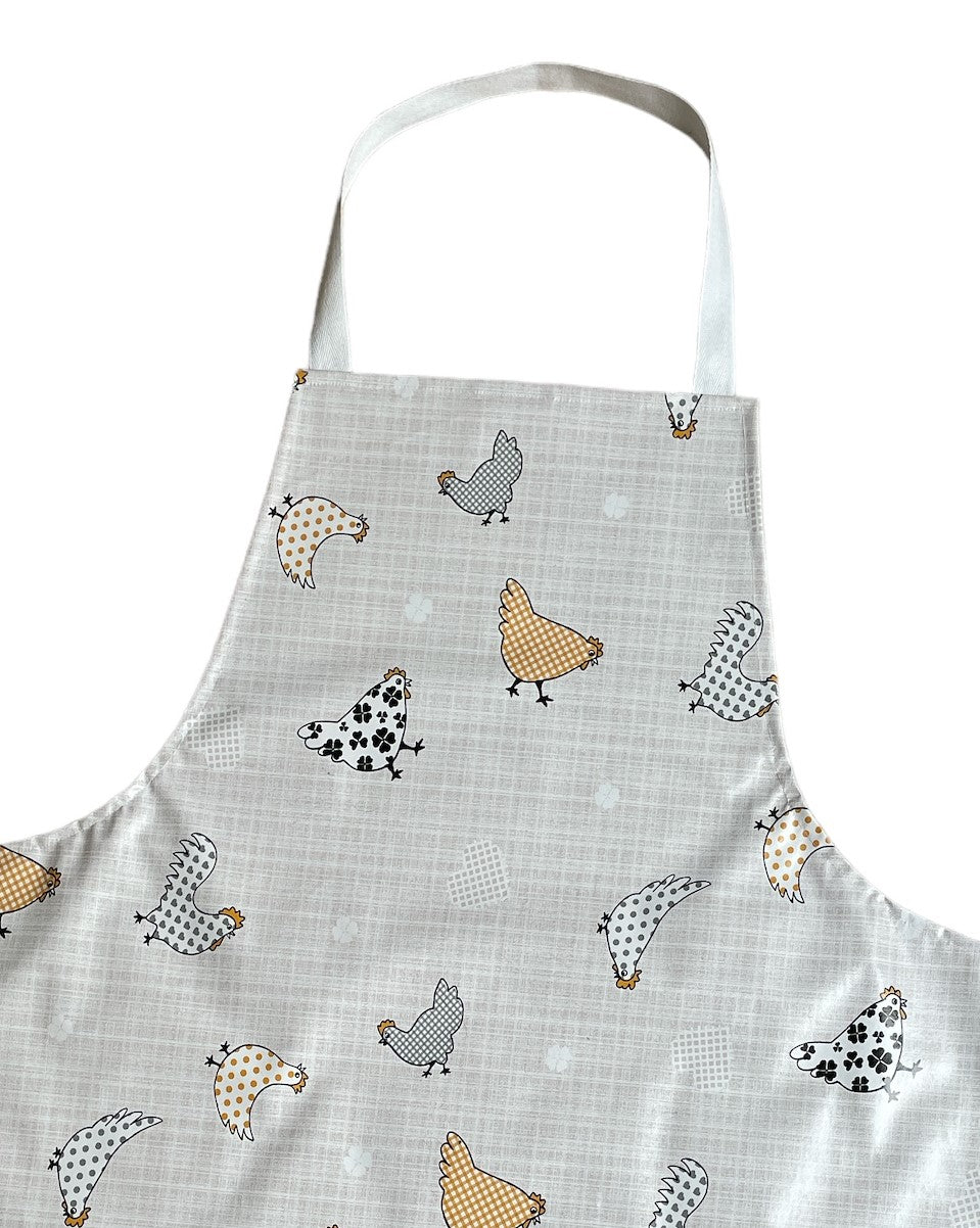 Henmade For You PVC Adult Aprons - Cartoon Chickens Design