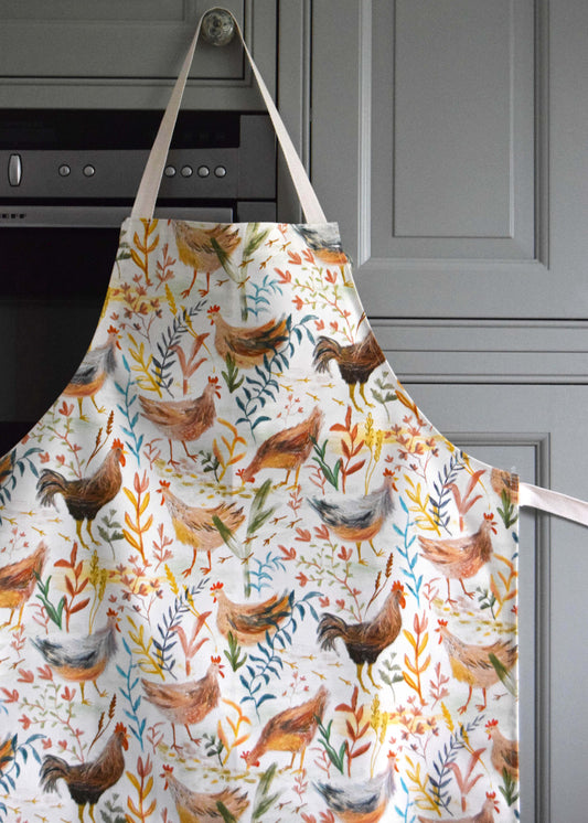 Freya Snow Adult Country Chickens Apron