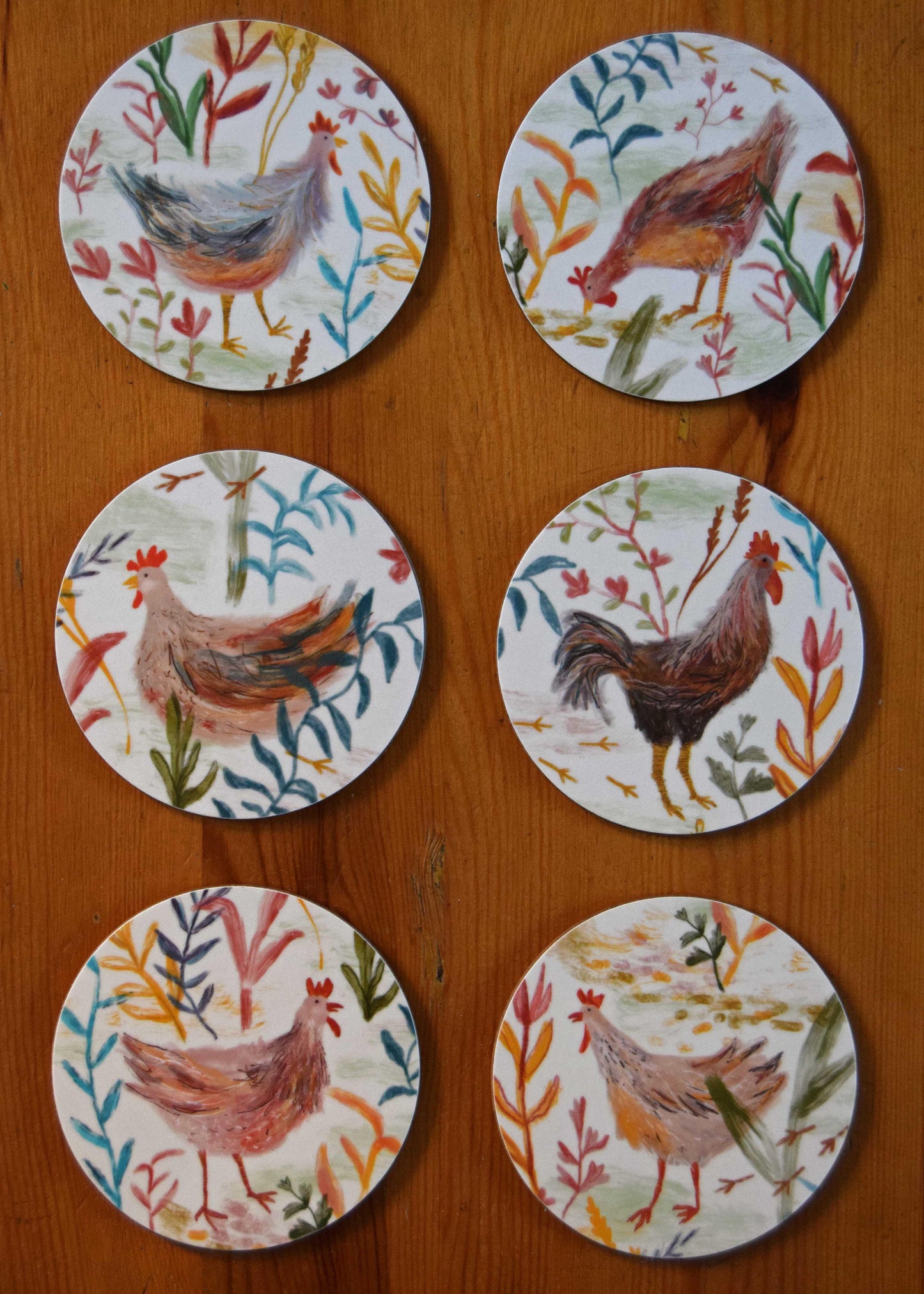 Freya Snow Chicken Coasters