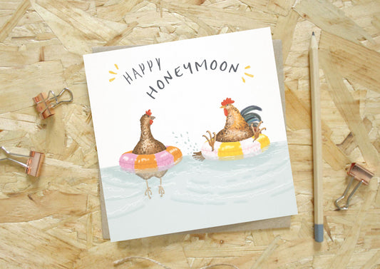 Every Goose Chicken Honeymoon Wedding Card