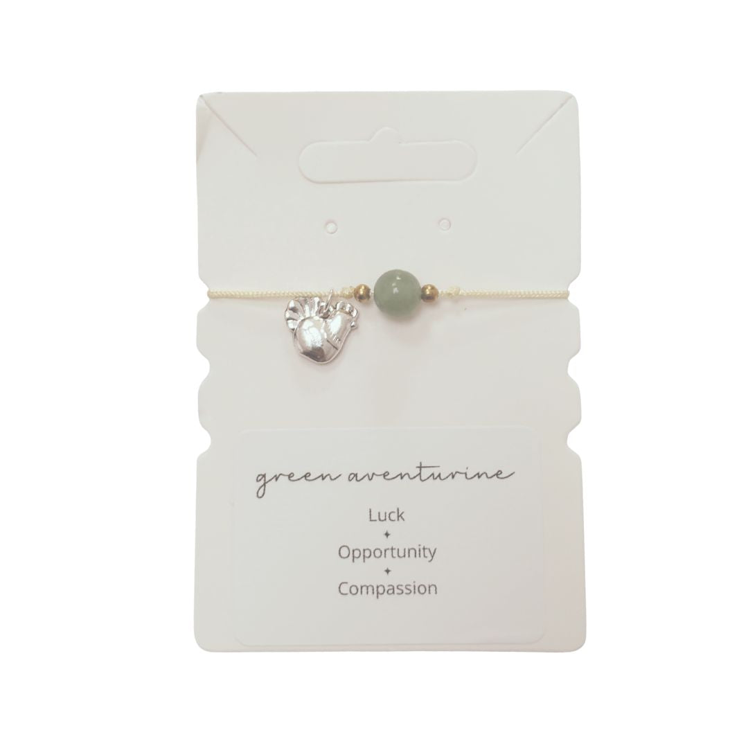 Global 1st Fully Adjustable Gemstone Wristlets With Hen Charm