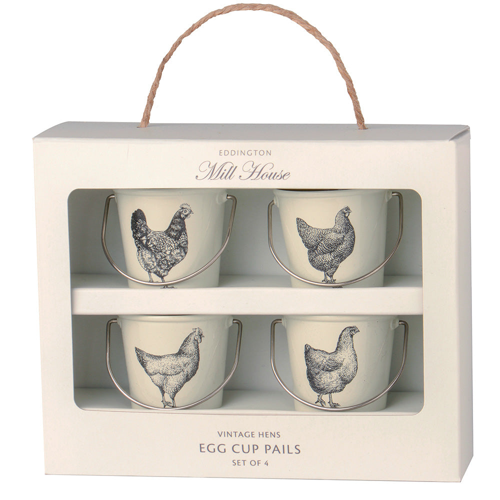 Eddington's Mill House Cream Vintage Hens Egg Cup Pails