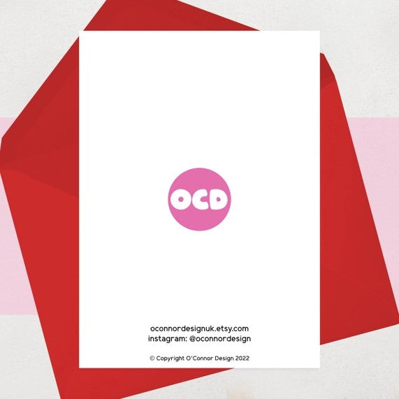 OCD Greeting Cards Happy Galantines Chick