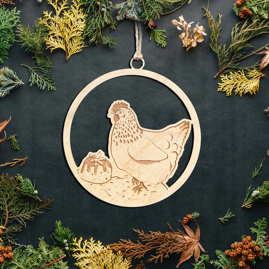 Quarry's Edge Chicken Laser-Cut Christmas Decoration